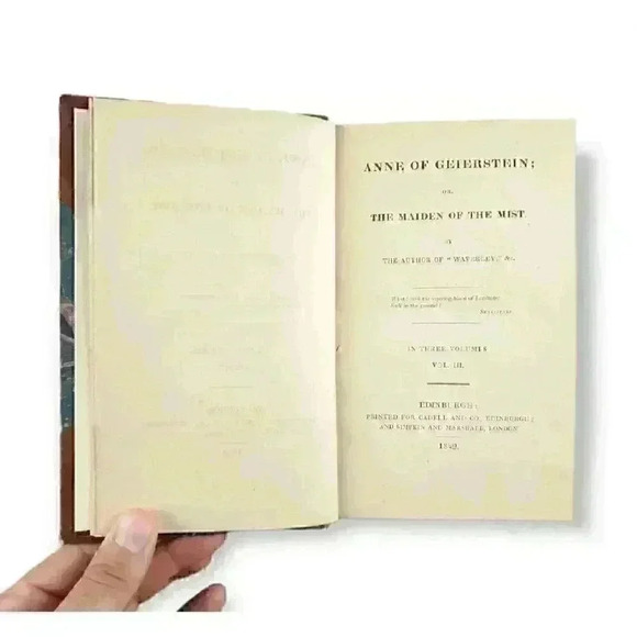 Anne of Geierstein; 3 Vols Waverley Novel Sir Walter Scott 1st Ed (1829) Bayntun - Picture 11 of 12